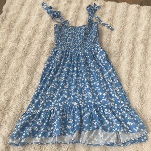 Woman’s Floral Blue Dress